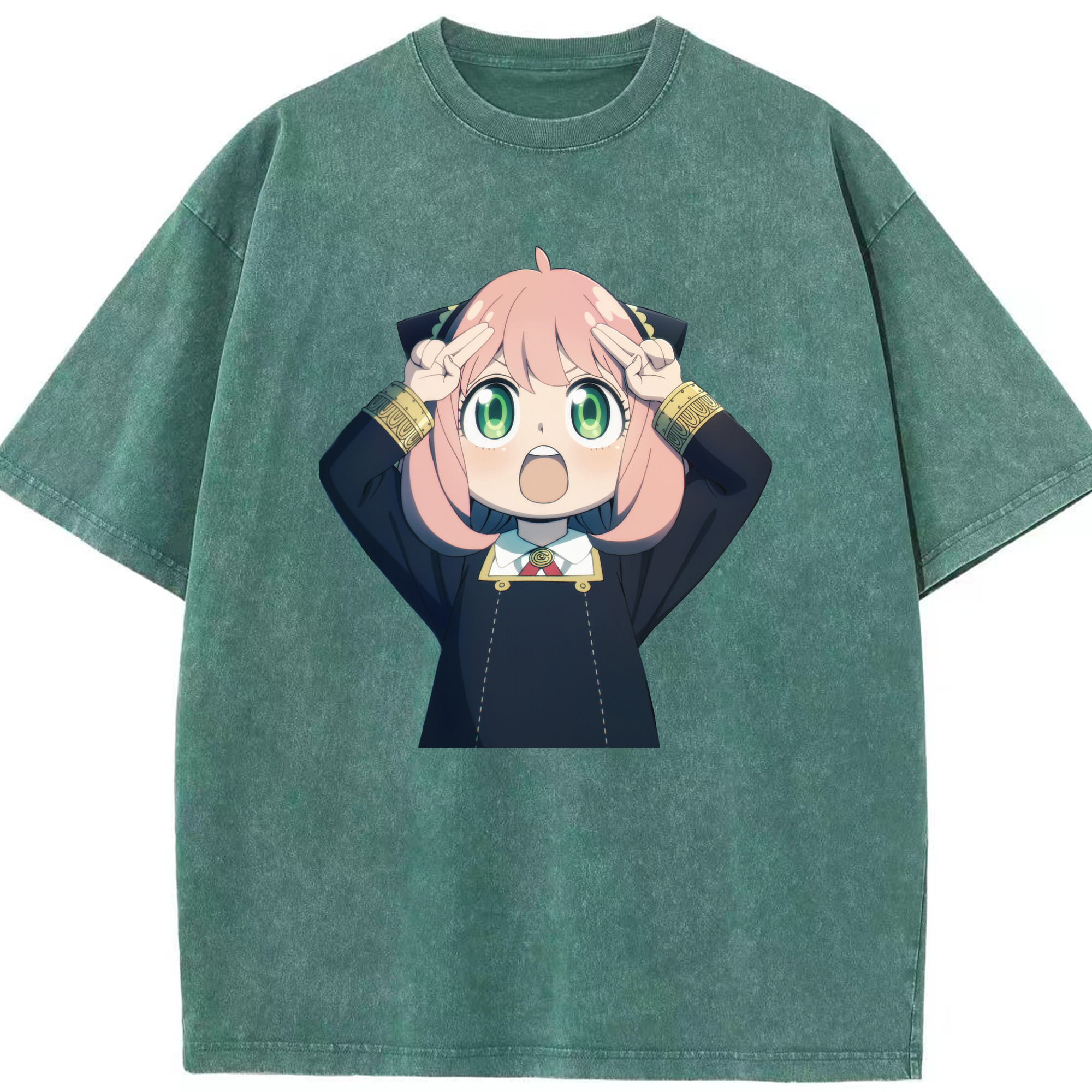 （画像用） SPY×FAMILY间谍家家酒 綿100% ヴィンテージ風 半袖Tシャツ（フロントプリント）